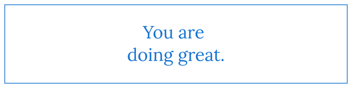 You are doing great.