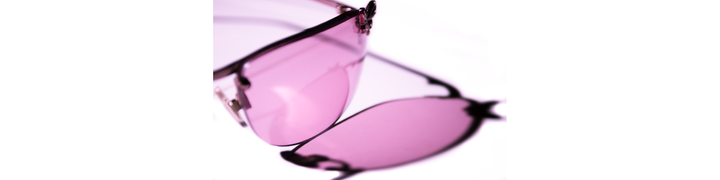 Rose-colored glasses reflecting on the surface